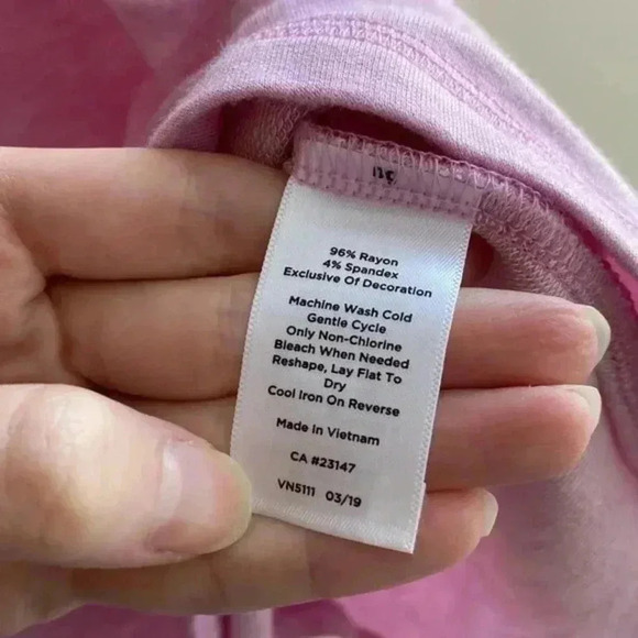 Talbot’s Terry Cowlneck Top, Light Pink/Purple, Size Medium - Picture 8 of 12